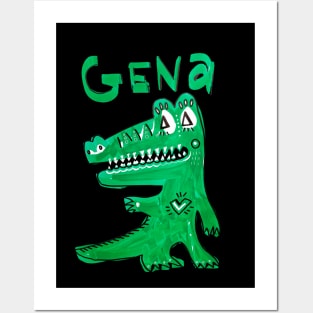 crocodile GENA Posters and Art